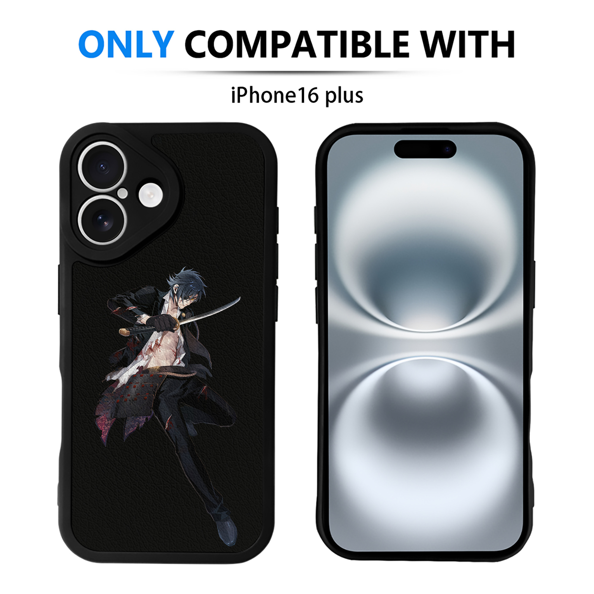 （画像用） 刀剣乱舞 Touken Ranbu 【iPhone 16シリーズ対応】シリコンスマホケース（レザー調） 材質：シリコン